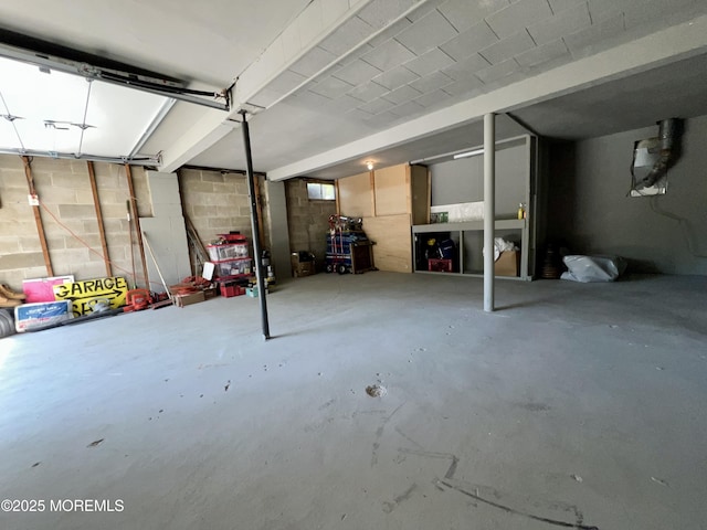 1595 Forge Pond Rd, Brick, NJ 08724 - garage with concrete block wall
