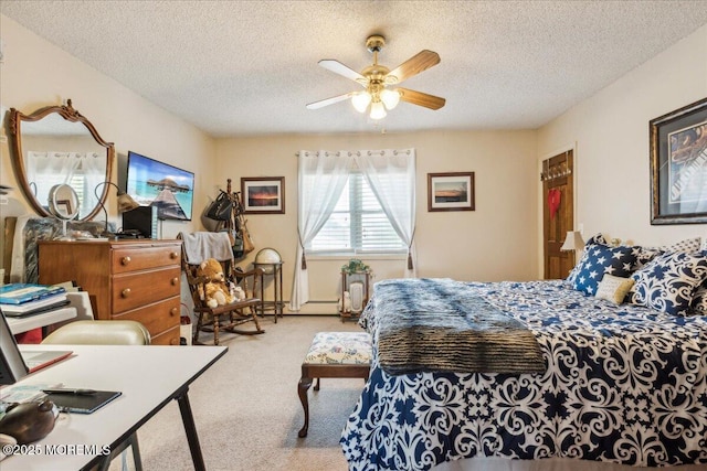 19 Acapulco Dr, Brick, NJ 08723 - bedroom featuring carpet, a textured ceiling, and ceiling fan
