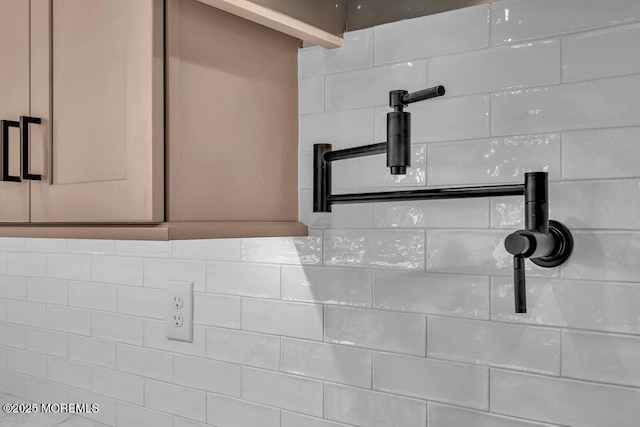detailed view of decorative backsplash