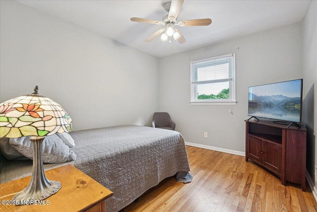 19 Meadowbrook Ln, Freehold, NJ 07728 - bedroom with light wood-type flooring, baseboards, and a ceiling fan
