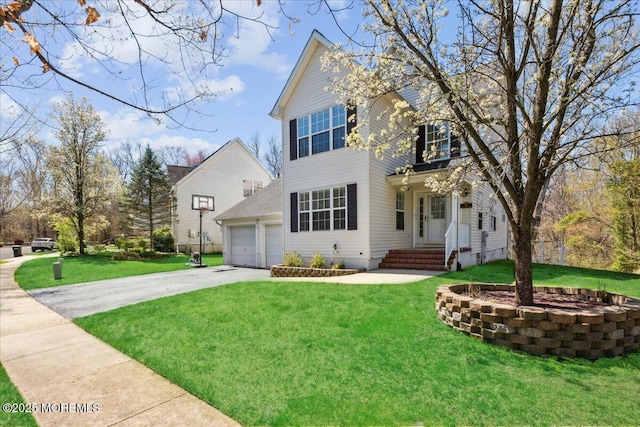 34 Crescent Rd, Old Bridge, NJ 08857 - traditional home featuring driveway, a front yard, and a garage