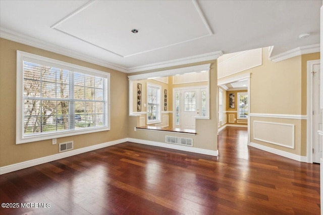 34 Crescent Rd, Old Bridge, NJ 08857 - unfurnished room with wood finished floors, ornamental molding, a smoke detector, and baseboards