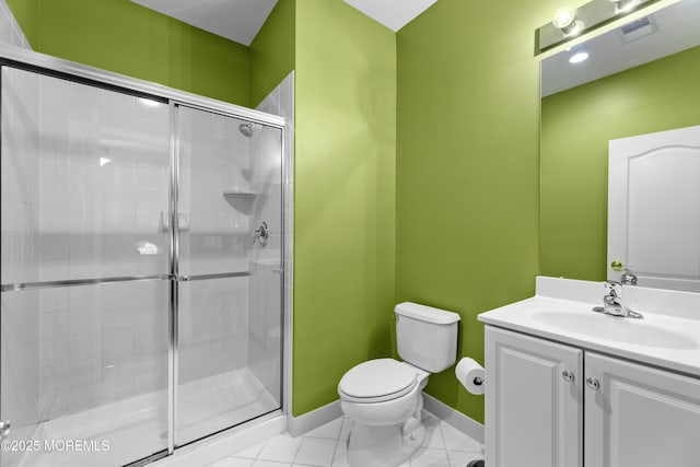 68 Hedgerow Ln, Manalapan, NJ 07726 - bathroom featuring a stall shower, toilet, vanity, and baseboards