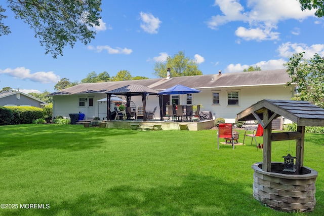 1223 Clover Rd, Brick, NJ 08724 - rear view of property featuring a gazebo and a yard
