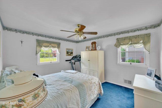 1223 Clover Rd, Brick, NJ 08724 - carpeted bedroom with baseboards and a ceiling fan