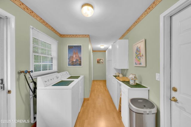 1223 Clover Rd, Brick, NJ 08724 - laundry room with washer and clothes dryer and light wood-style floors