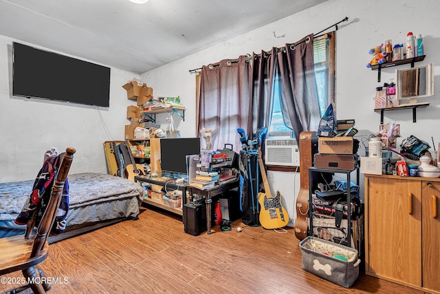 211 Long Swamp Rd, New Egypt, NJ 08533 - bedroom featuring wood finished floors and cooling unit