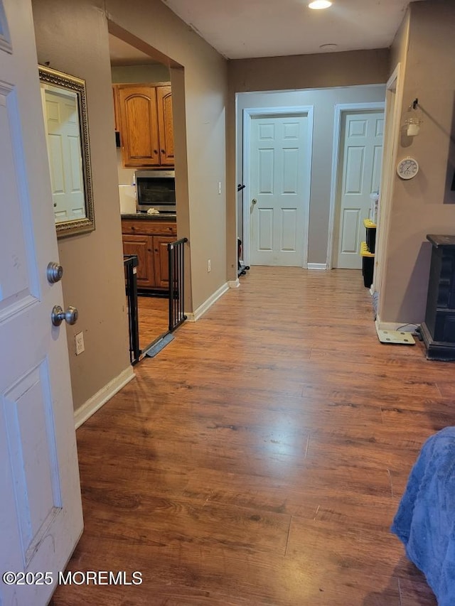 211 Long Swamp Rd, New Egypt, NJ 08533 - hall with wood finished floors and baseboards