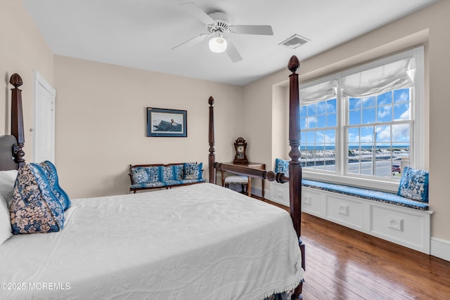 817 S Ocean Ave, Seaside Park, NJ 08752 - bedroom with hardwood / wood-style flooring and ceiling fan