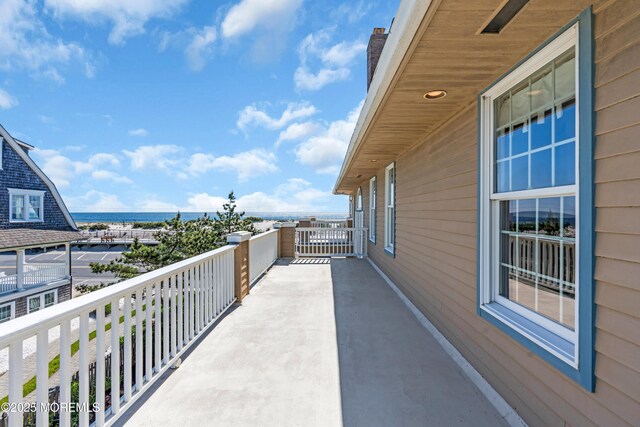 817 S Ocean Ave, Seaside Park, NJ 08752 - balcony featuring a water view
