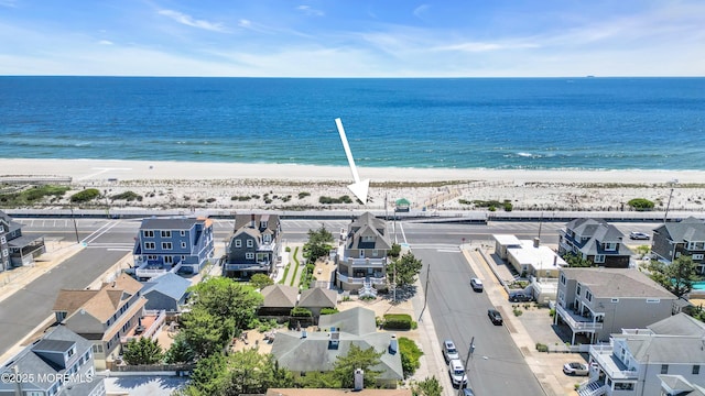 817 S Ocean Ave, Seaside Park, NJ 08752 - aerial perspective of suburban area with waterfront with a beach