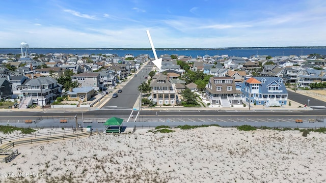 817 S Ocean Ave, Seaside Park, NJ 08752 - aerial perspective of suburban area with a nearby body of water