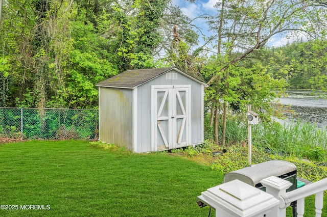 255 Cherokee Trl, Forked River, NJ 08731 - view of shed featuring a water view