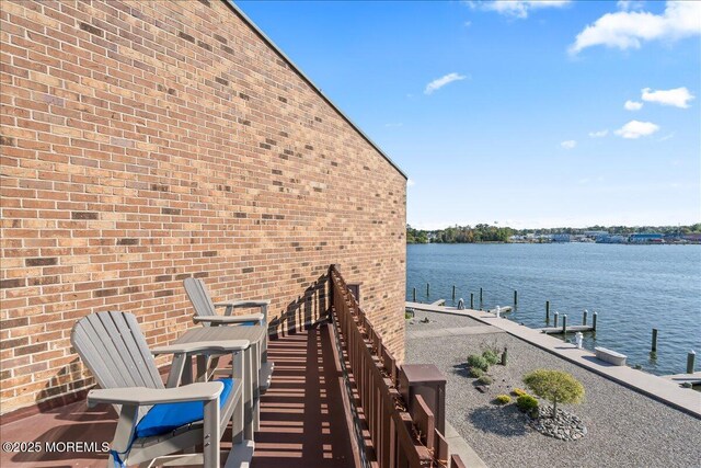 77 E Water St Unit 18, Toms River, NJ 08753 - balcony featuring a water view and a boat dock