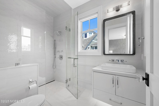 948 Lagoon Ln S, Mantoloking, NJ 08738 - full bathroom featuring a stall shower, toilet, and vanity