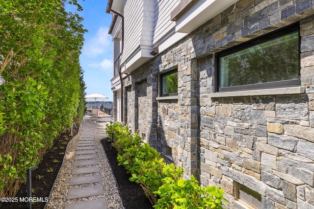 948 Lagoon Ln S, Mantoloking, NJ 08738 - view of side of home featuring stone siding