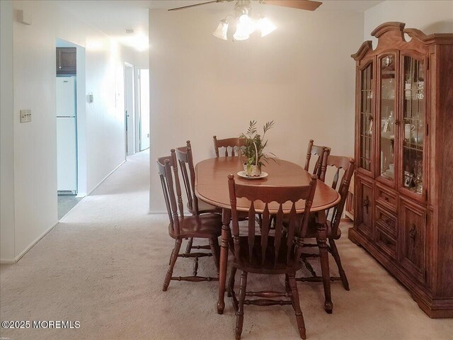 82 Briarwood Ct, Howell, NJ 07731 - dining room with light carpet and ceiling fan