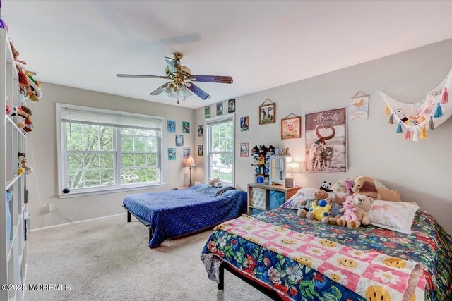 82 Briarwood Ct, Howell, NJ 07731 - bedroom featuring carpet, ceiling fan, and baseboards