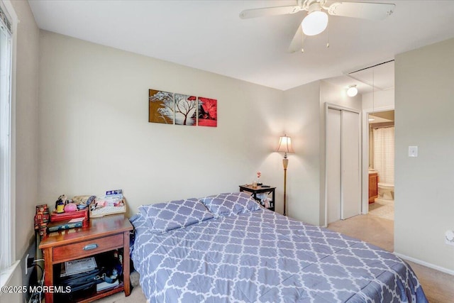 82 Briarwood Ct, Howell, NJ 07731 - bedroom with attic access, carpet, a ceiling fan, and a closet