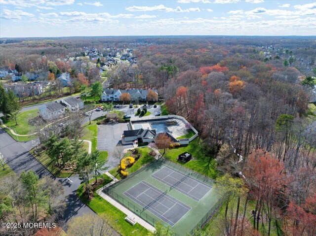 82 Briarwood Ct, Howell, NJ 07731 - aerial view of property's location with a heavily wooded area
