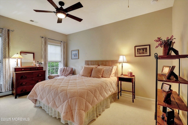 50 Hedgerow Ln, Manalapan, NJ 07726 - carpeted bedroom featuring baseboards and ceiling fan