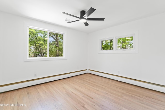 316 Hillside Dr, Neptune Township, NJ 07753 - spare room with wood finished floors and ceiling fan