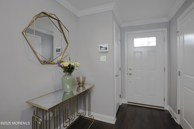 101 Pinnacle Pl, Washington, NJ 08080 - entryway featuring baseboards, wood finished floors, and crown molding
