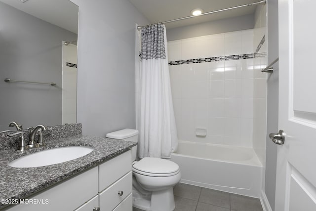 101 Pinnacle Pl, Washington, NJ 08080 - bathroom featuring tile patterned floors, shower / bathtub combination with curtain, toilet, vanity, and recessed lighting