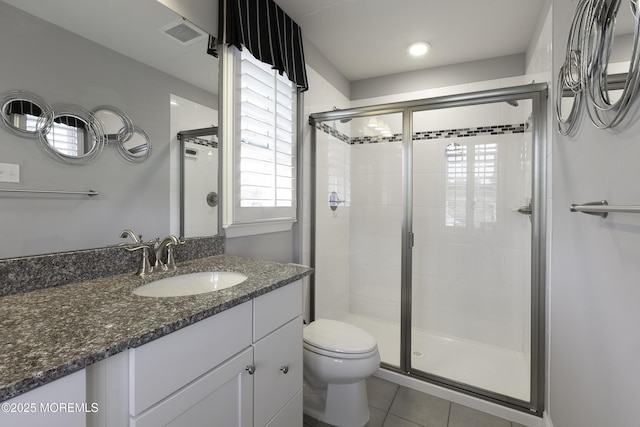 101 Pinnacle Pl, Washington, NJ 08080 - full bath featuring a stall shower, tile patterned floors, toilet, and vanity