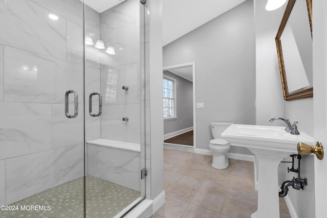 6 Afton Rd, Jackson, NJ 08527 - full bathroom with a shower stall, toilet, and baseboards