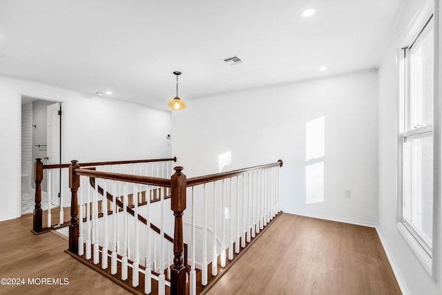 6 Afton Rd, Jackson, NJ 08527 - hall with an upstairs landing, wood finished floors, baseboards, and recessed lighting