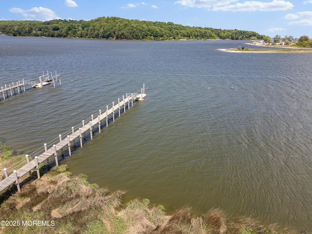 0 Wilson Cir, Rumson, NJ 07760 - dock area featuring a water view and boat lift