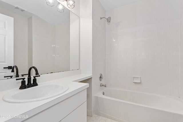 52 Straton Ct Unit 1006, Parlin, NJ 08859 - bathroom featuring bathing tub / shower combination, vanity, and tile patterned floors