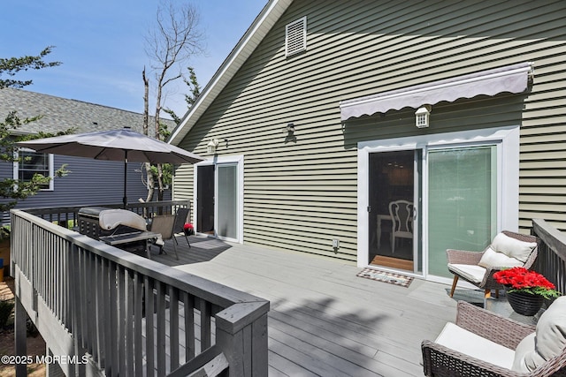 view of wooden deck
