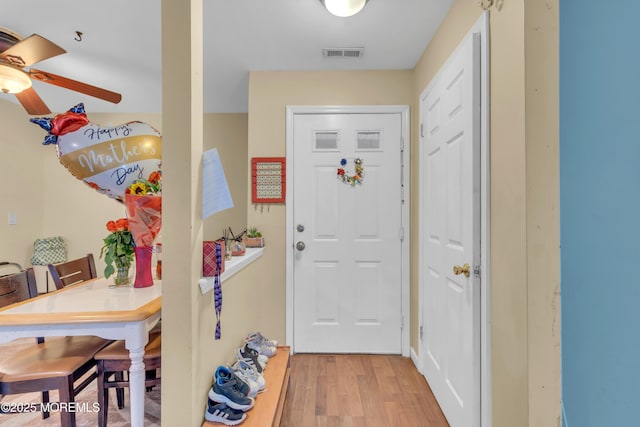707 Zlotkin Cir Unit 7, Freehold, NJ 07728 - entryway featuring light wood-style flooring and ceiling fan