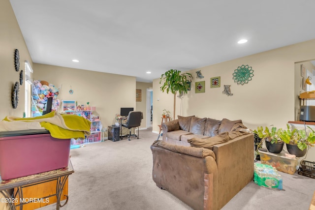707 Zlotkin Cir Unit 7, Freehold, NJ 07728 - living room with carpet, recessed lighting, and an office area