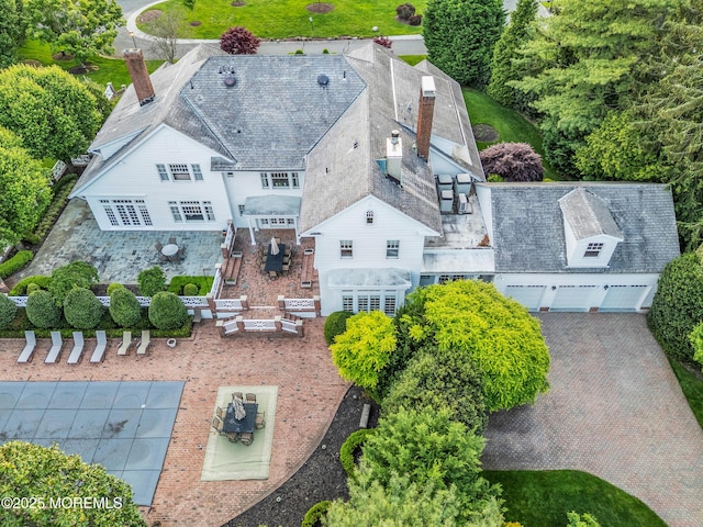 view from above of property