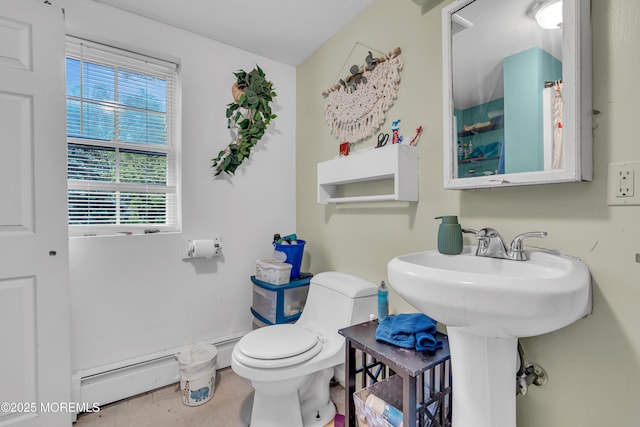 48 Bannard St, Freehold, NJ 07728 - full bathroom featuring toilet and a baseboard radiator