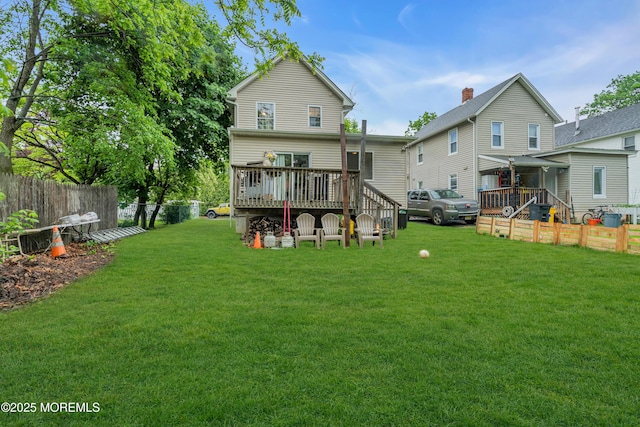 48 Bannard St, Freehold, NJ 07728 - rear view of house with a deck