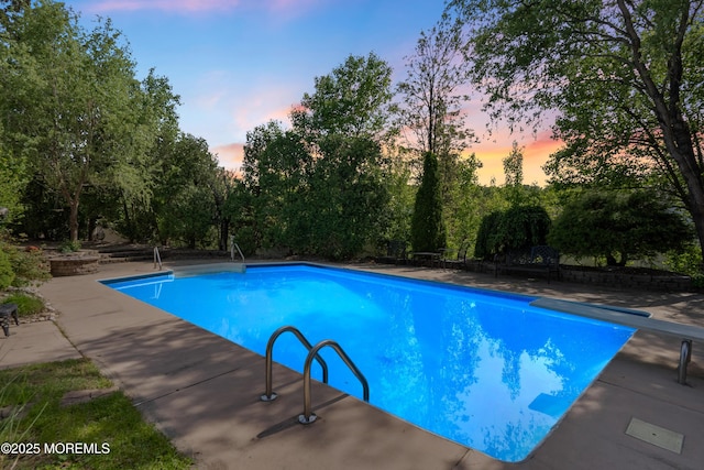 22 Cloverleaf Dr, Marlboro, NJ 07746 - outdoor pool featuring a patio and a diving board