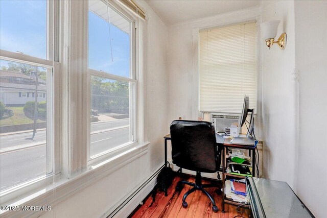 78 Navesink Ave, Highlands, NJ 07732 - home office with wood finished floors and baseboard heating
