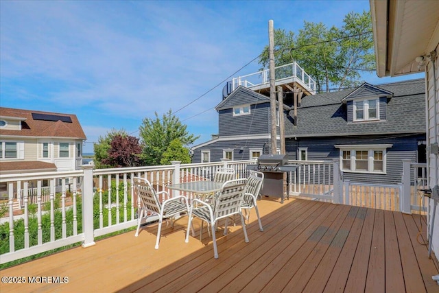 78 Navesink Ave, Highlands, NJ 07732 - wooden terrace featuring outdoor dining area