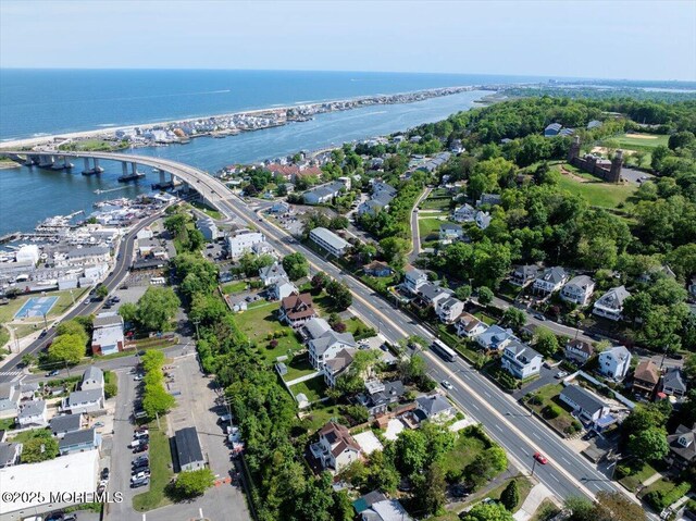 78 Navesink Ave, Highlands, NJ 07732 - aerial view of property and surrounding area featuring a notable bridge and a large body of water