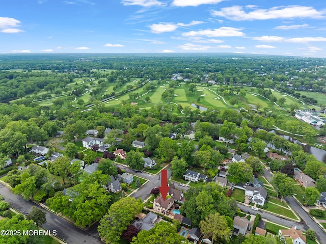 567 Deal Pkwy, Allenhurst, NJ 07711 - aerial view of property's location featuring nearby suburban area, a local golf course, and a large body of water