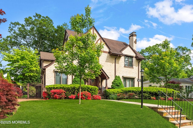 567 Deal Pkwy, Allenhurst, NJ 07711 - english style home featuring stone siding and a chimney