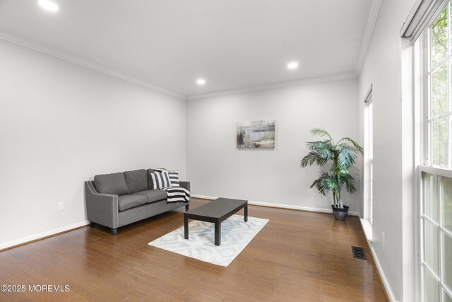 29 Jefferson Ct, Jackson, NJ 08527 - sitting room featuring recessed lighting, crown molding, wood finished floors, and baseboards