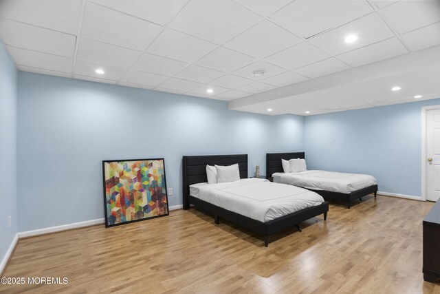 29 Jefferson Ct, Jackson, NJ 08527 - bedroom with wood finished floors, baseboards, a paneled ceiling, and recessed lighting