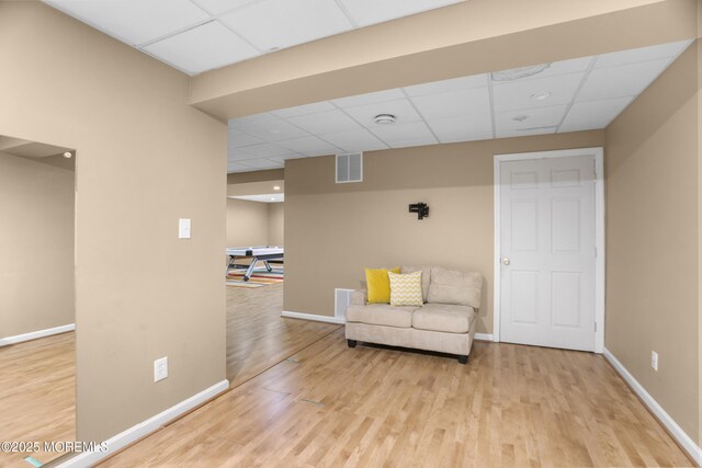 29 Jefferson Ct, Jackson, NJ 08527 - sitting room featuring a drop ceiling, wood finished floors, and baseboards