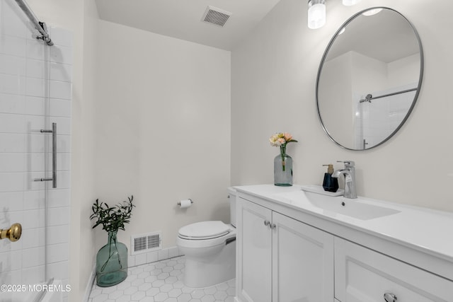 11 Charles Ct, Ocean Twp, NJ 07712 - full bathroom with vanity, toilet, tile patterned floors, a shower, and baseboards