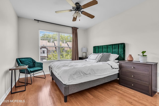 11 Charles Ct, Ocean Twp, NJ 07712 - bedroom featuring light wood-type flooring, baseboards, and a ceiling fan